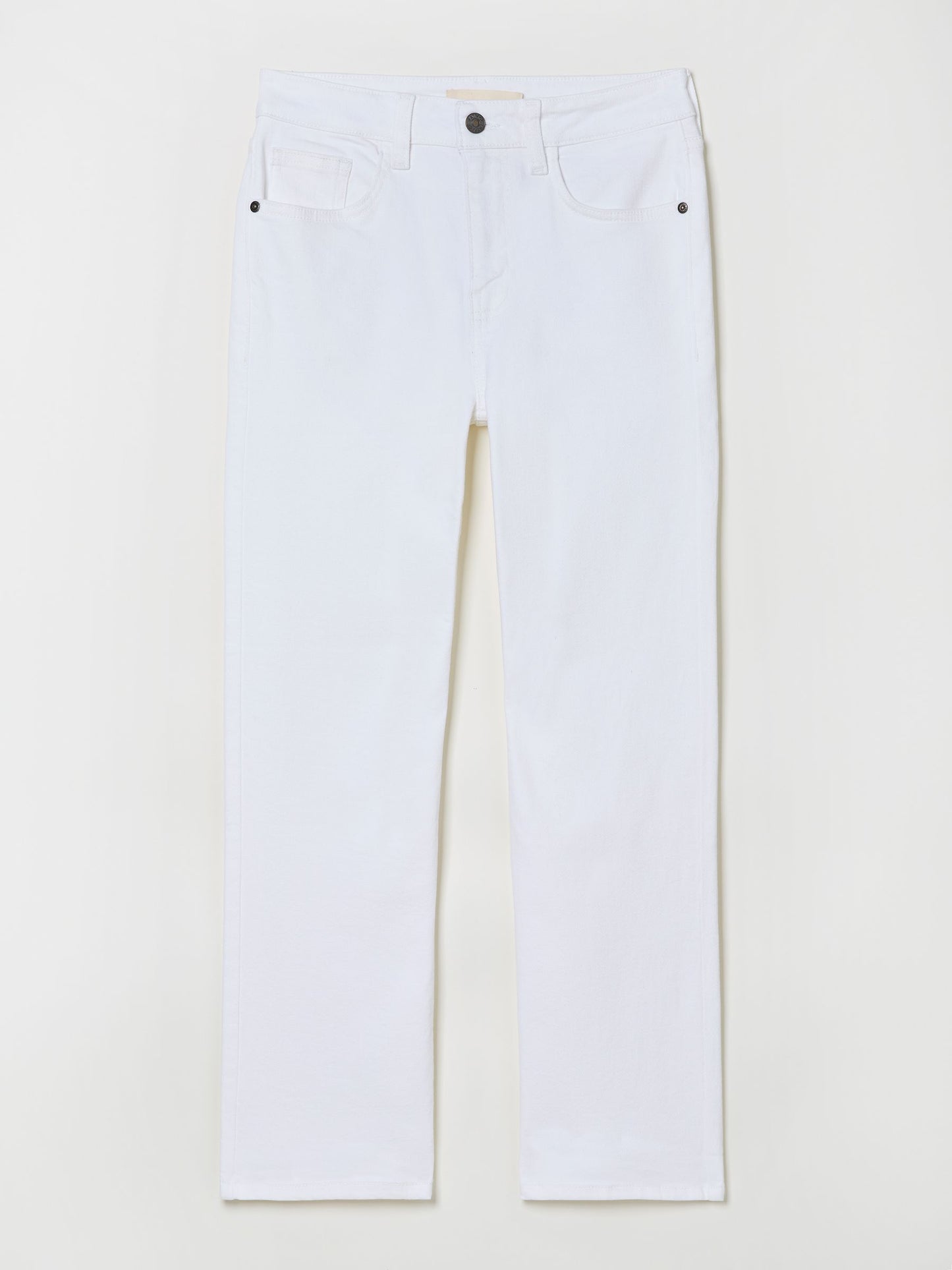 Solexee Casual White Cropped Jeans