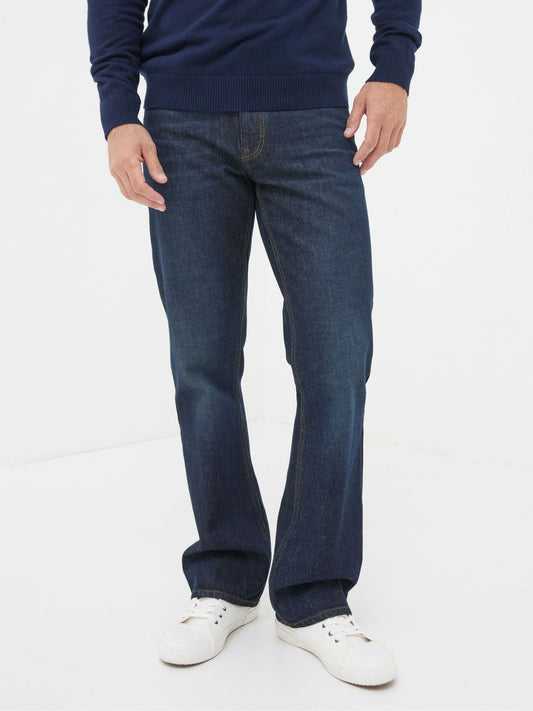 Solexee Vintage Navy Casual Bootcut Jeans