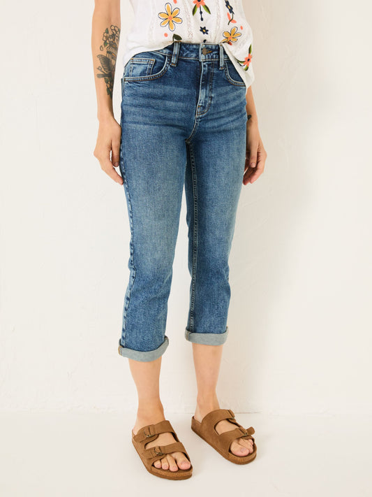 Solexee Denim Vintage Cropped Jeans