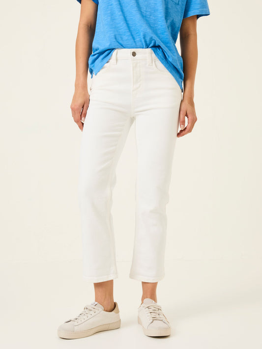 Solexee Casual White Cropped Jeans