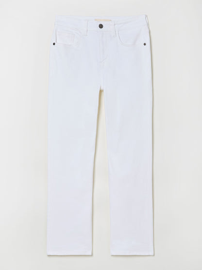 Solexee Casual White Cropped Jeans
