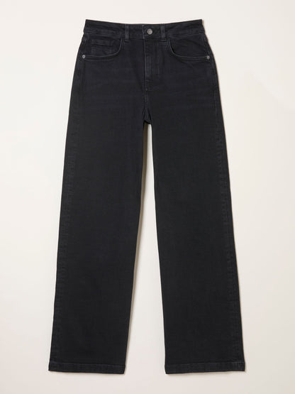 Solexee Women Welling Black Wide Leg Jeans